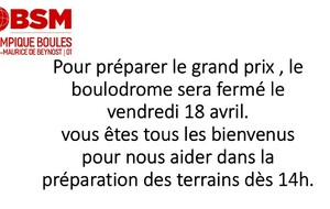 préparation du grand prix