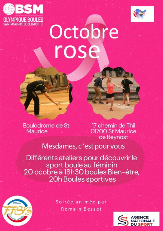 Octobre rose-Sport boule au feminin