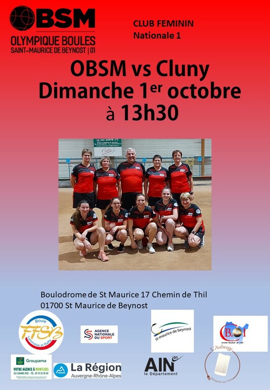 club féminin vs Cluny