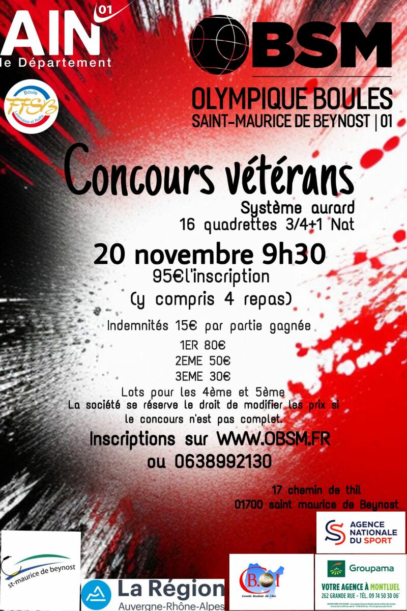 Concours vétéran 16Q 3/4 1 nat autorisé