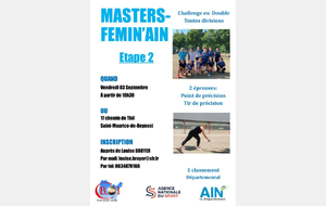 Etape 2 masters femin'ain