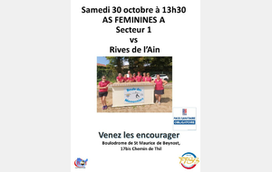 As femines  Equipe A vs Rives de l'Ain