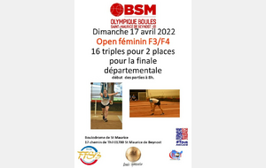 open féminin 16 triples F3/F4