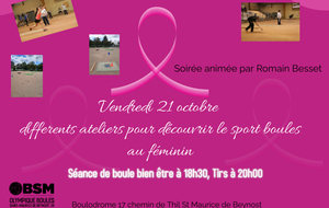 Octobre rose-Sport boule au feminin