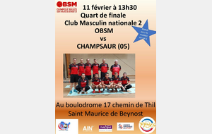 quart de finale Club masculin nationale 2
