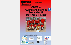 club féminin vs Guilherand grange
