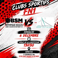 club fn1 vs bourg les Valence