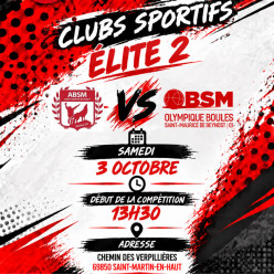 club masculin elite 2 a st Martin en haut